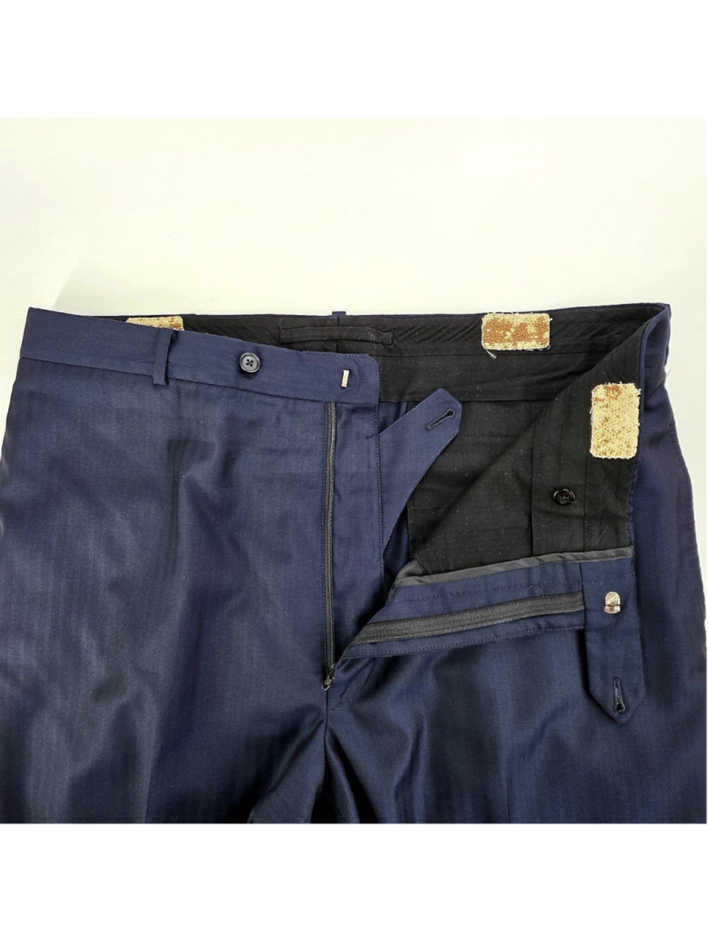 Loro Piana Super 130s Wool Suit Men 44R Navy 2 Piece Custom Tailored USA - Picture 9 of 16